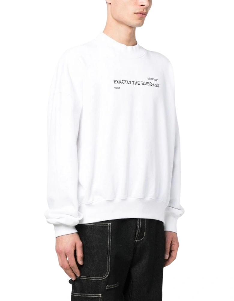 Spiral Opposite Boxy Crewneck White