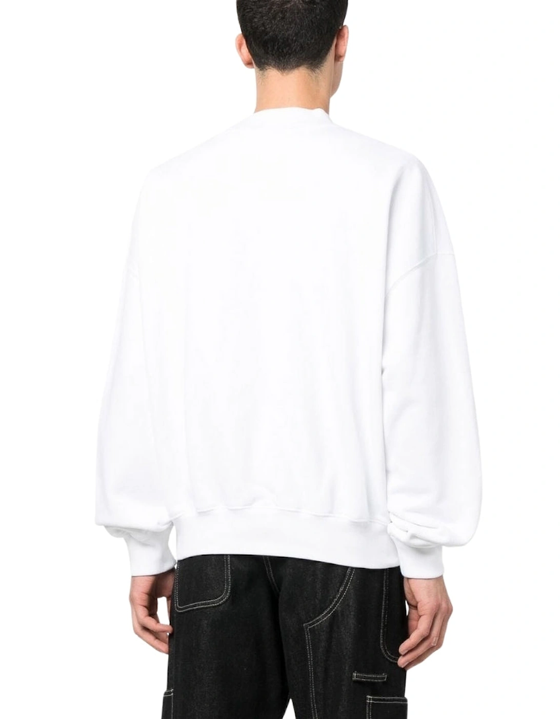 Spiral Opposite Boxy Crewneck White