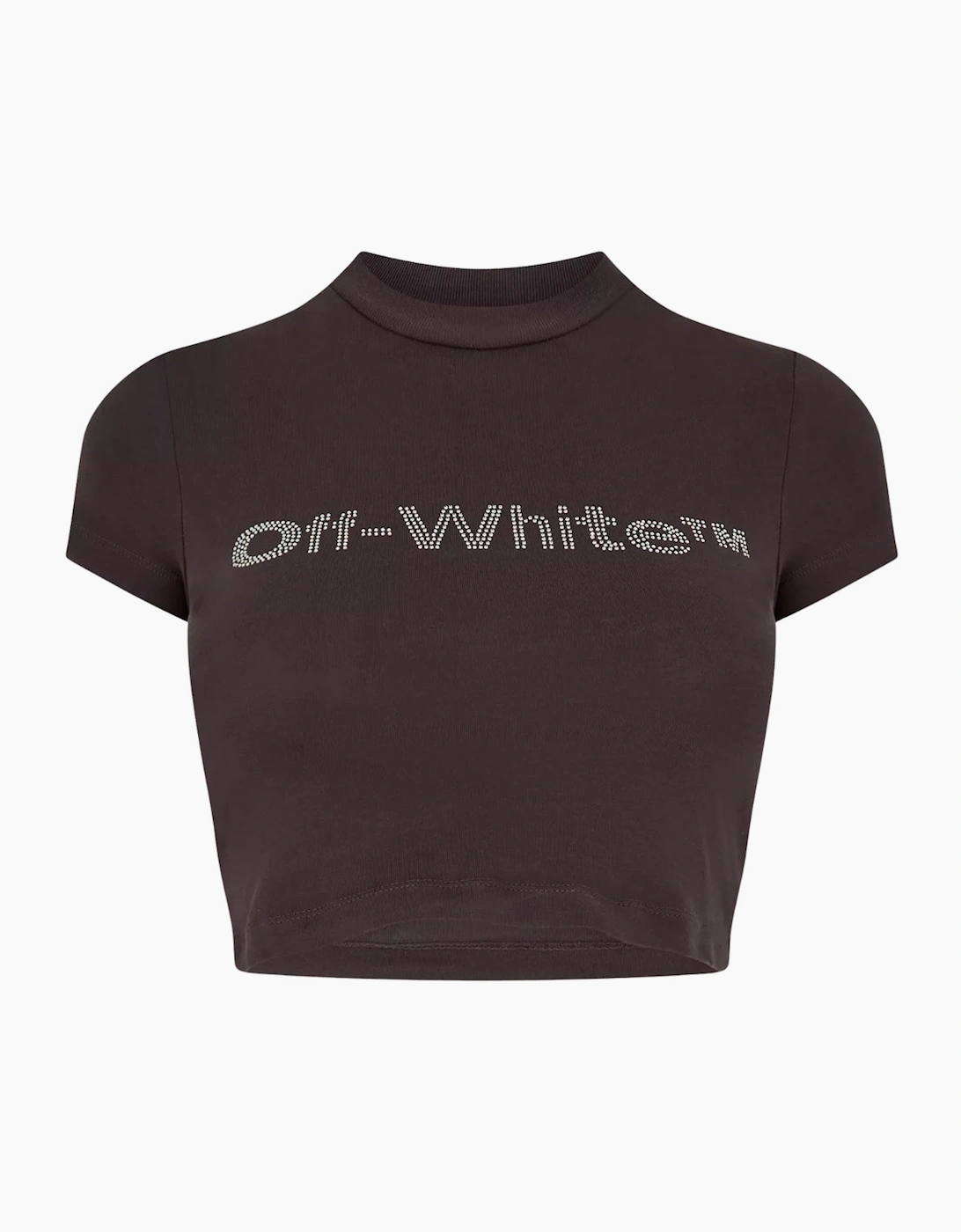 Off-White Women's Bling Bounce Short Sleeve Crew Relaxed Fit T-shirt in Dark Grey | Size: Medium