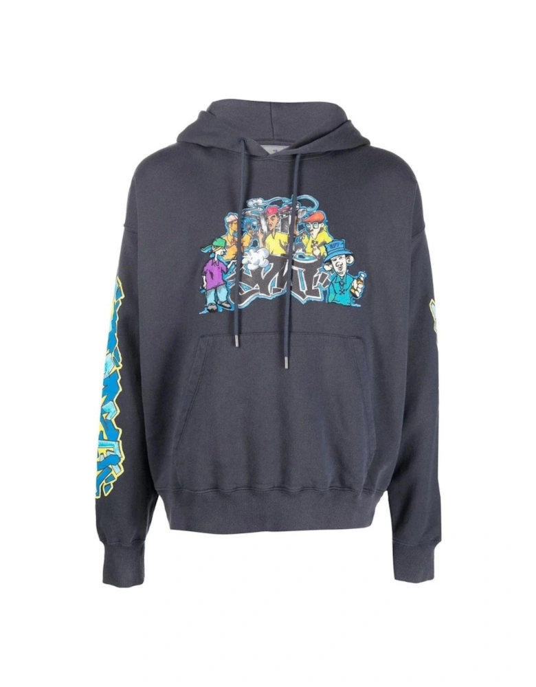 Graffiti Pupp Skate Hoodie Outerspace