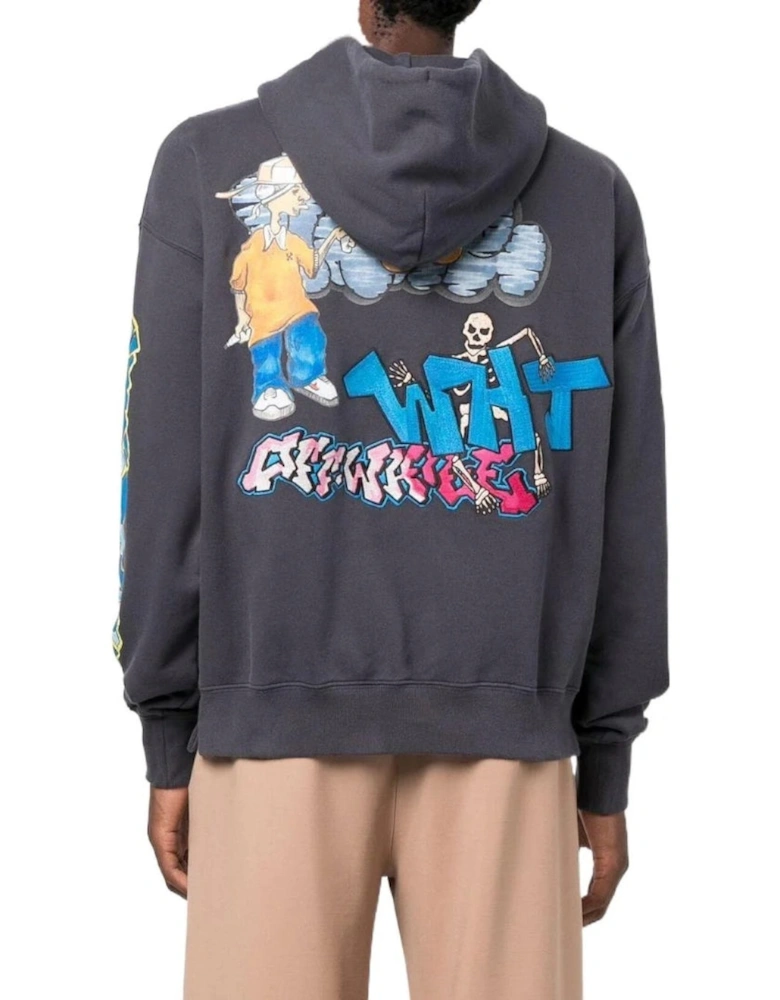 Graffiti Pupp Skate Hoodie Outerspace