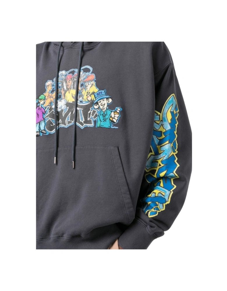Graffiti Pupp Skate Hoodie Outerspace