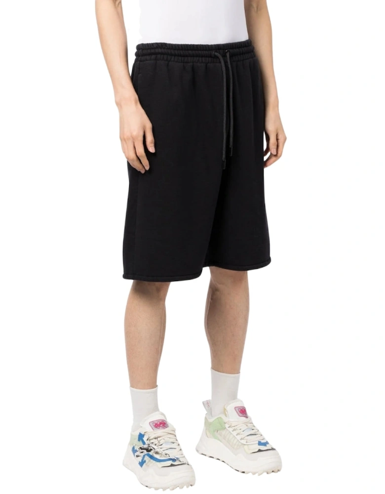 Stitch Diags Skate Sweatshorts Black