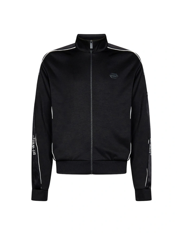Knit Tape Track Jacket Black