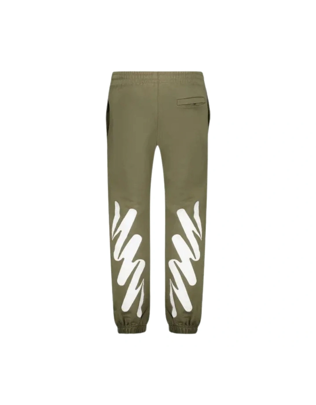 Wave Diag Slim Shorten Sweatpant Army Green