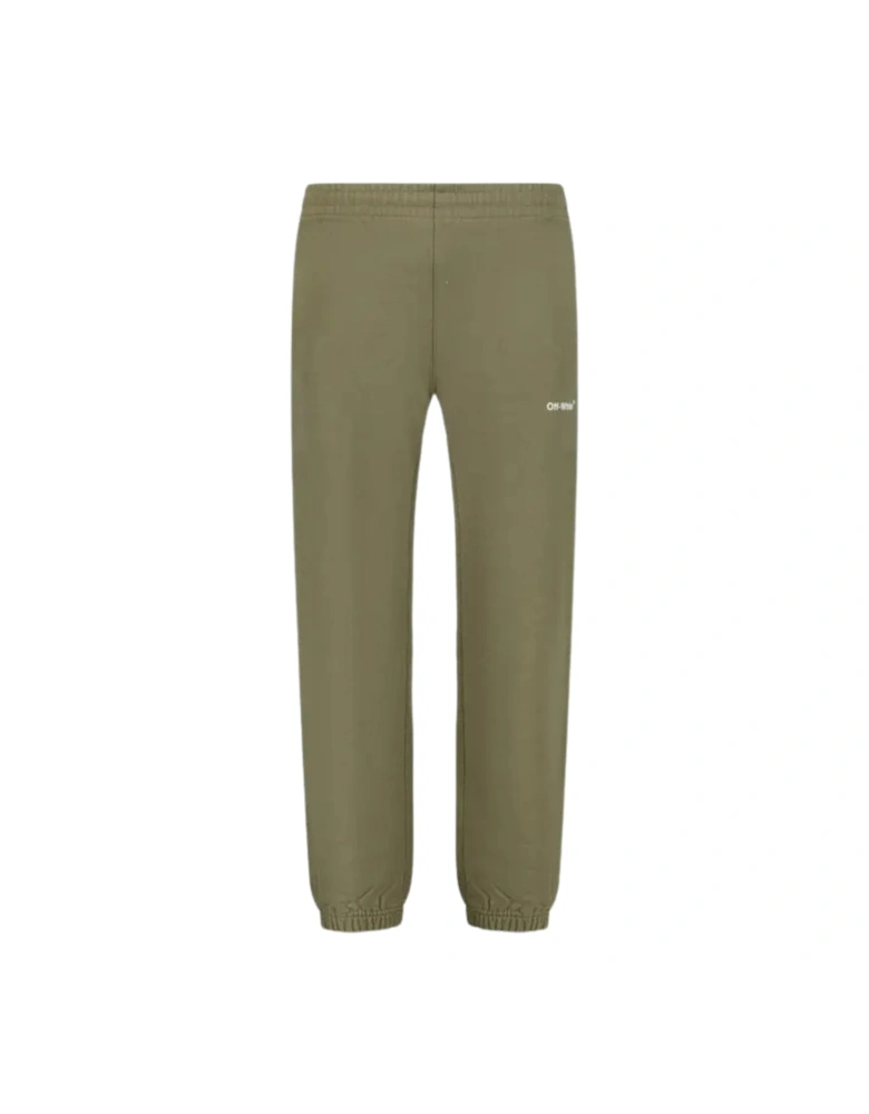 Wave Diag Slim Shorten Sweatpant Army Green