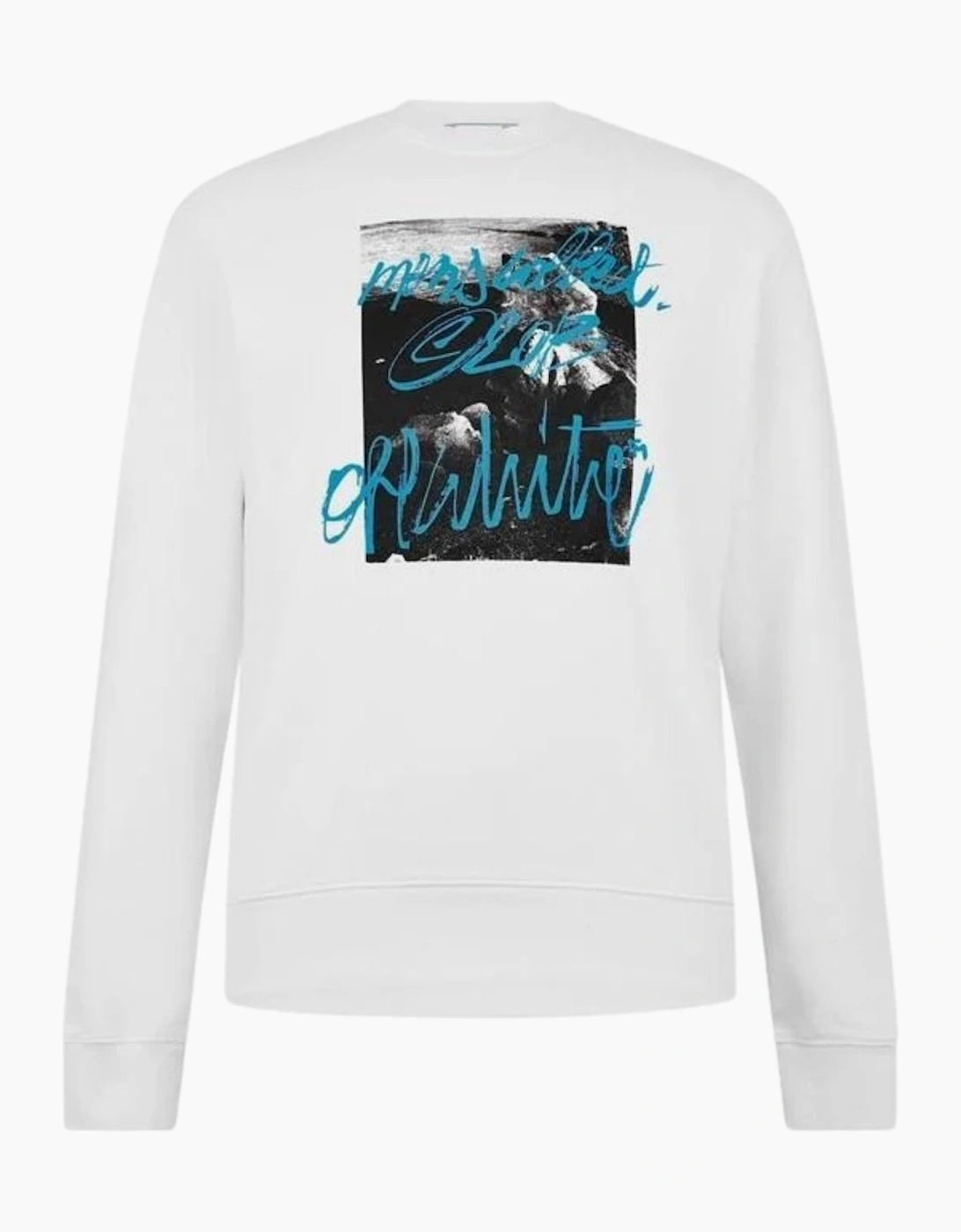 Supplied Fashion White Off- Graphic Crewneck Logo Print - Image 3