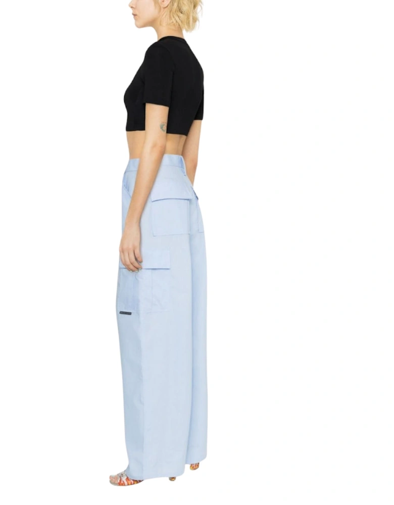 Zip Logo Crop Tee Black