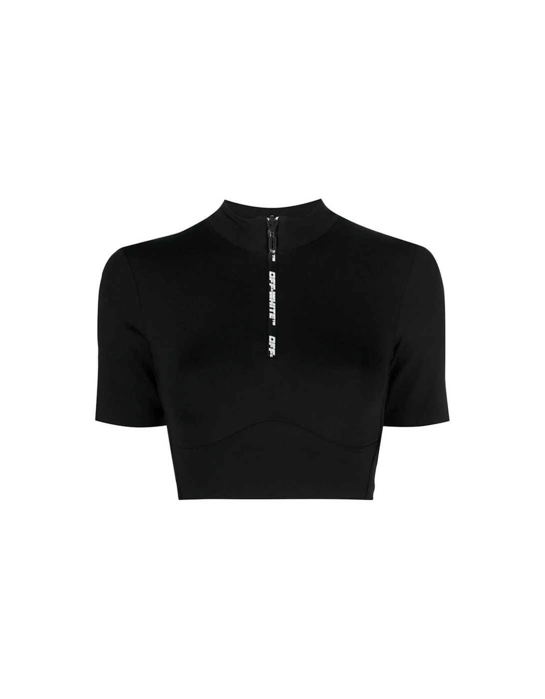 Zip Logo Crop Tee Black, 5 of 4