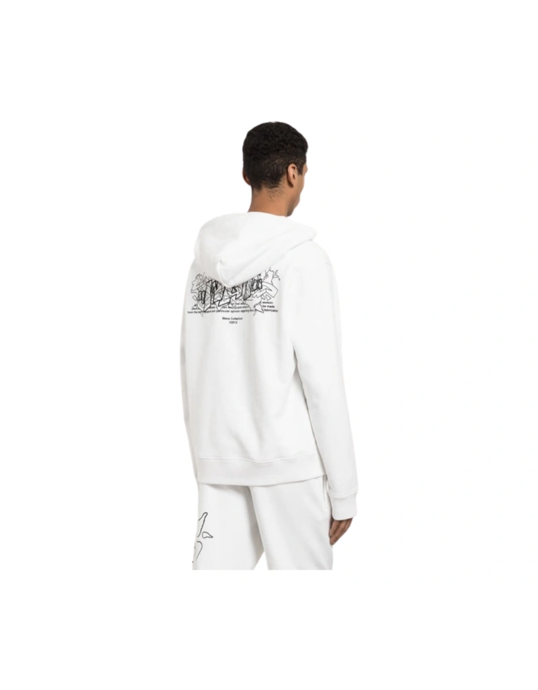 Graffiti Layerz Slim Hoodie White