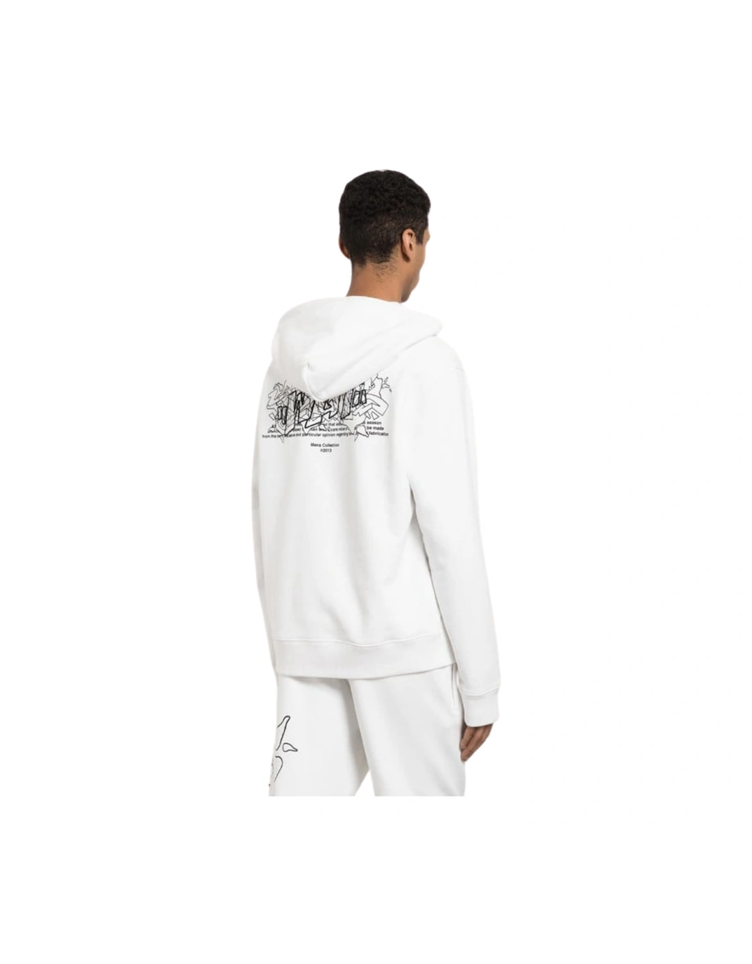Graffiti Layerz Slim Hoodie White