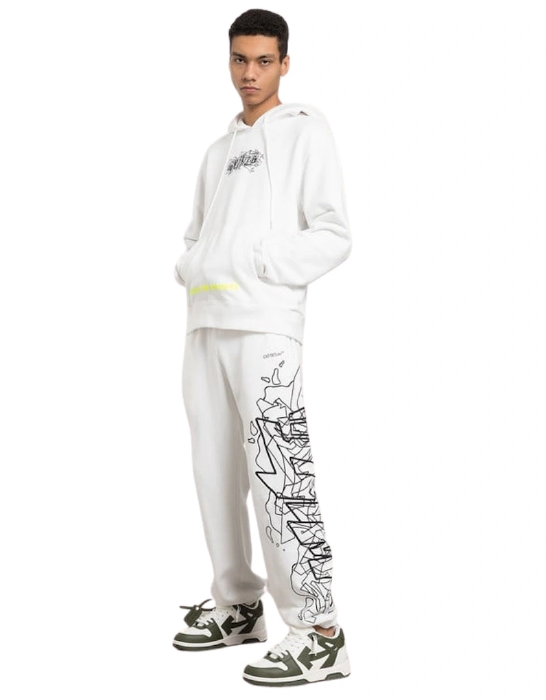 Graffiti Layerz Slim Hoodie White