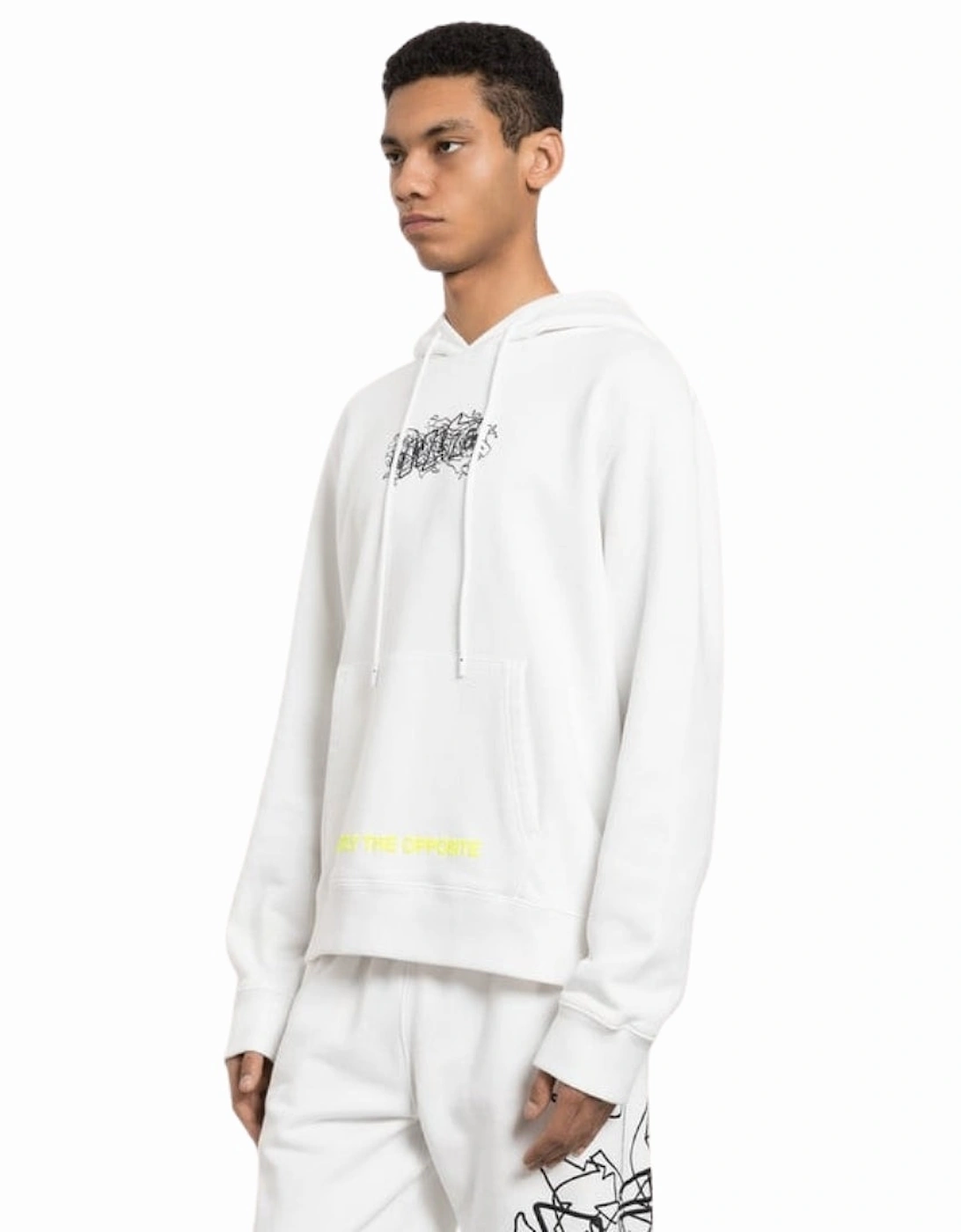 Graffiti Layerz Slim Hoodie White