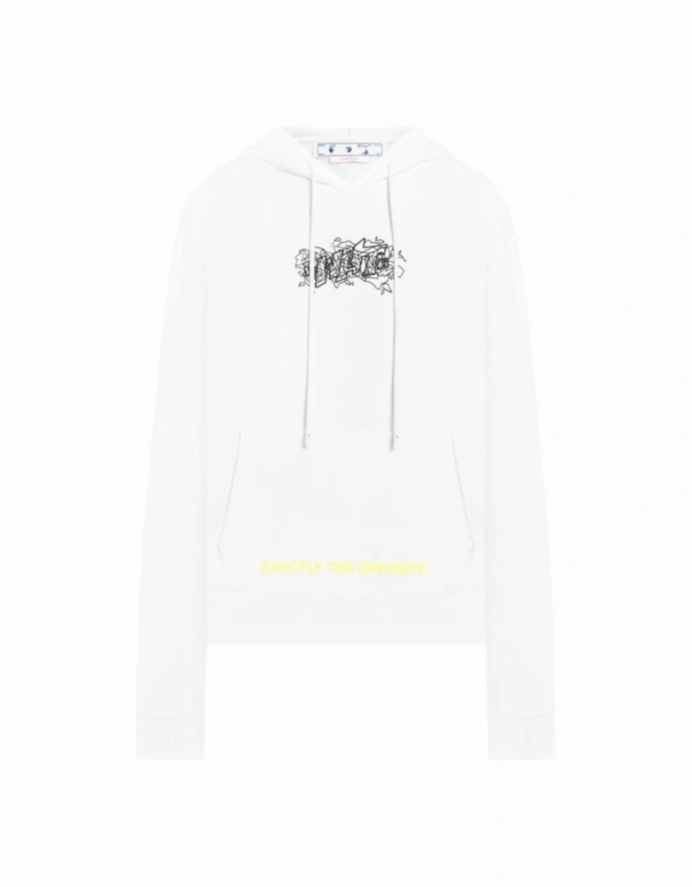 Graffiti Layerz Slim Hoodie White