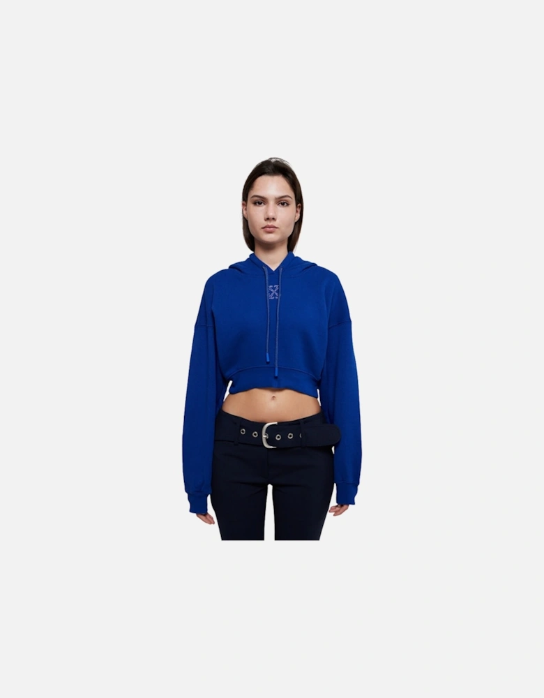 Embr Mini Arrow Crop Hoodie Blue