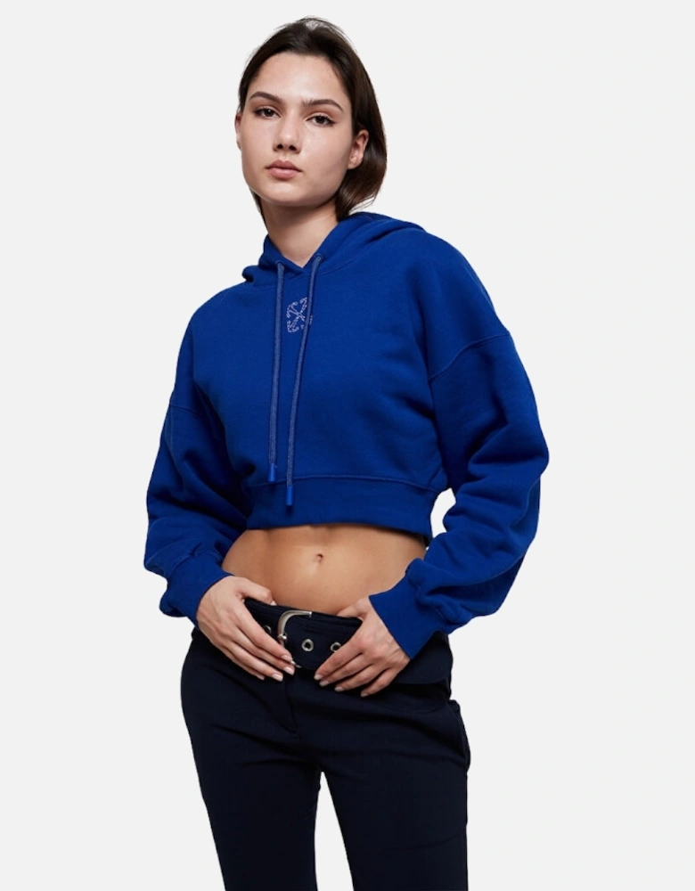 Embr Mini Arrow Crop Hoodie Blue