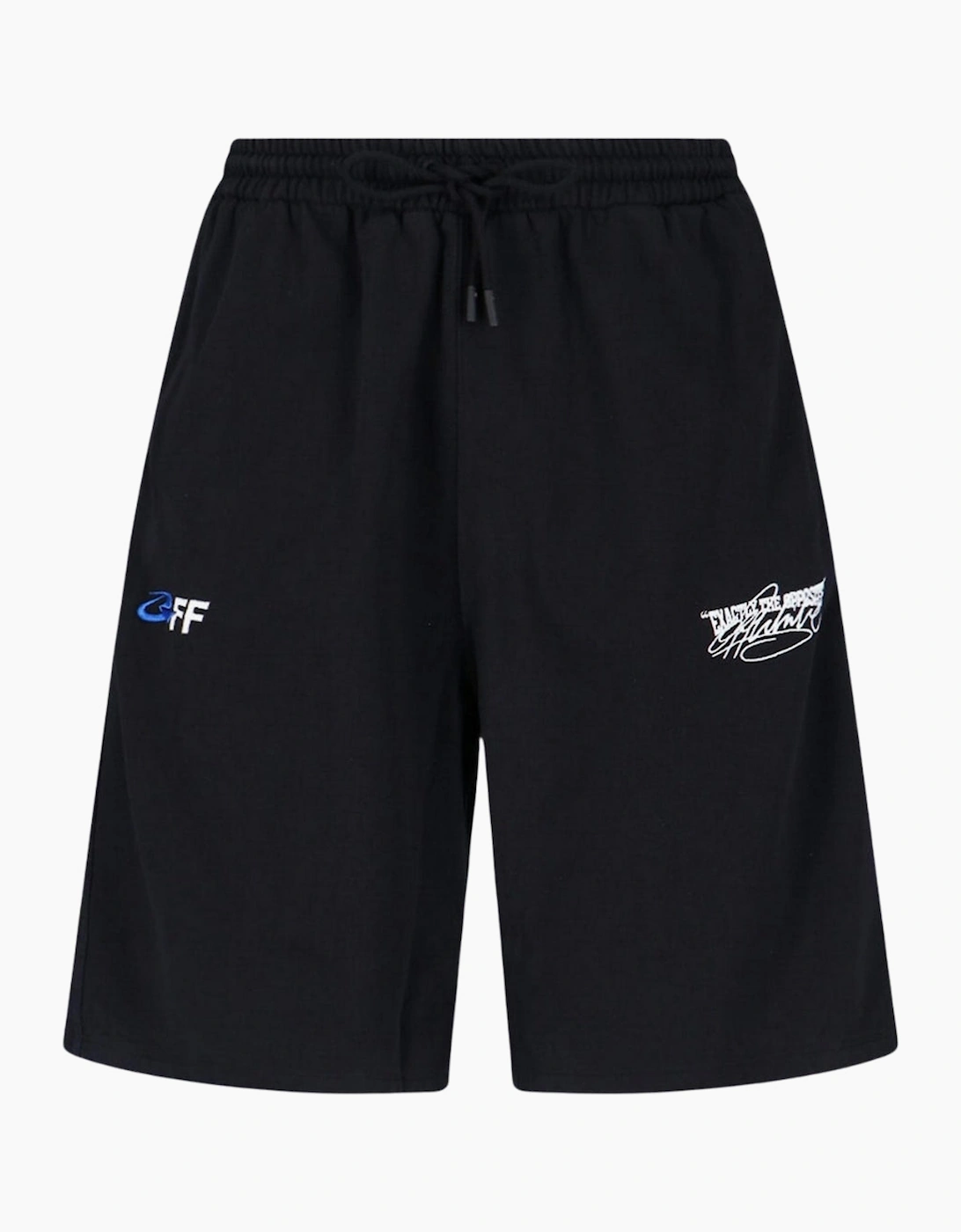 Off-White Men's Black Exact Opposite Skate Sweatshorts - Size: 35/34/32