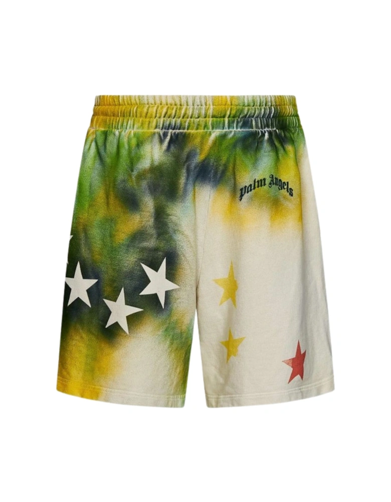 Sprayed Stars Vint Sweatshorts White