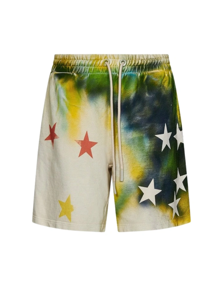 Sprayed Stars Vint Sweatshorts White