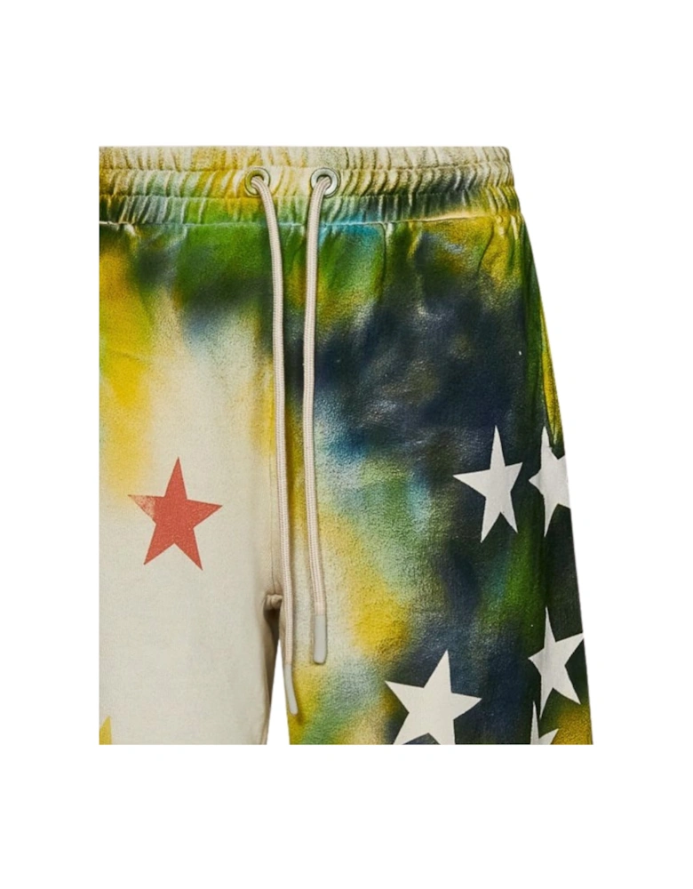 Sprayed Stars Vint Sweatshorts White