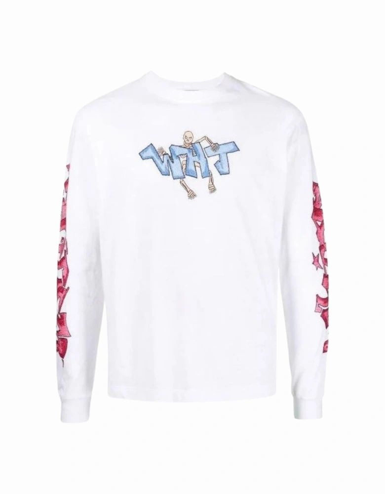 Graff White Pupp Skate Long Sleeve Tee White