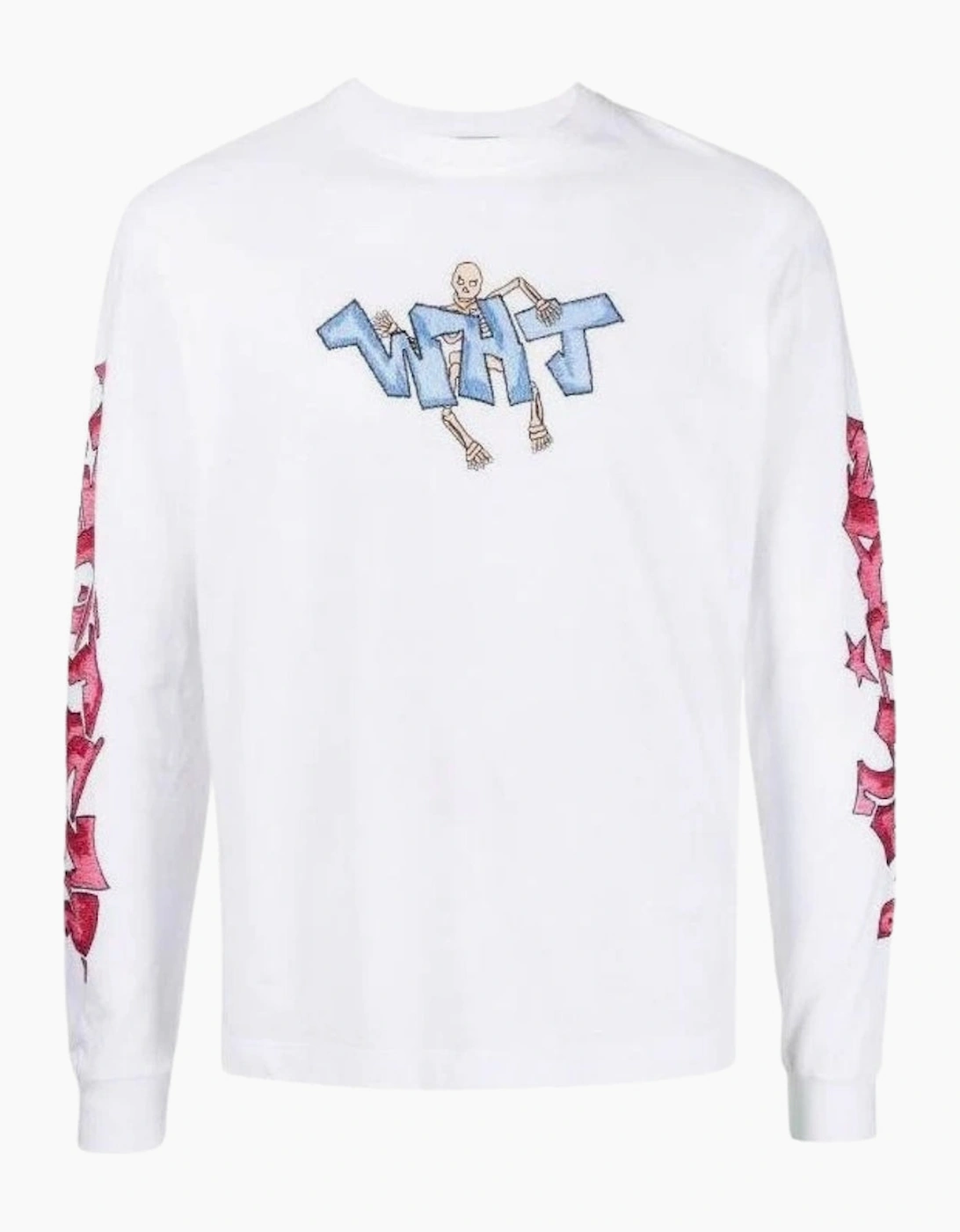 Men's Off-White Graff White Pupp Skate Long Sleeve Tee White - Size: 38