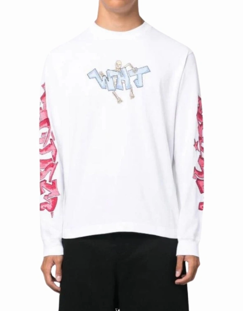 Graff White Pupp Skate Long Sleeve Tee White