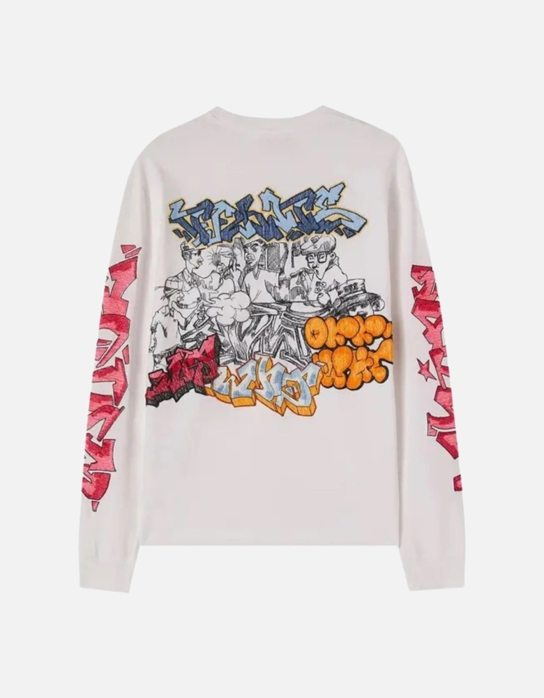 Graff White Pupp Skate Long Sleeve Tee White