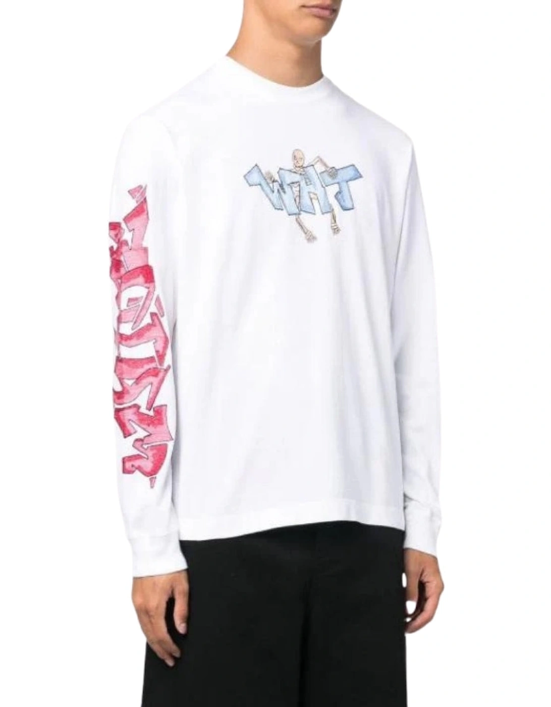 Graff White Pupp Skate Long Sleeve Tee White