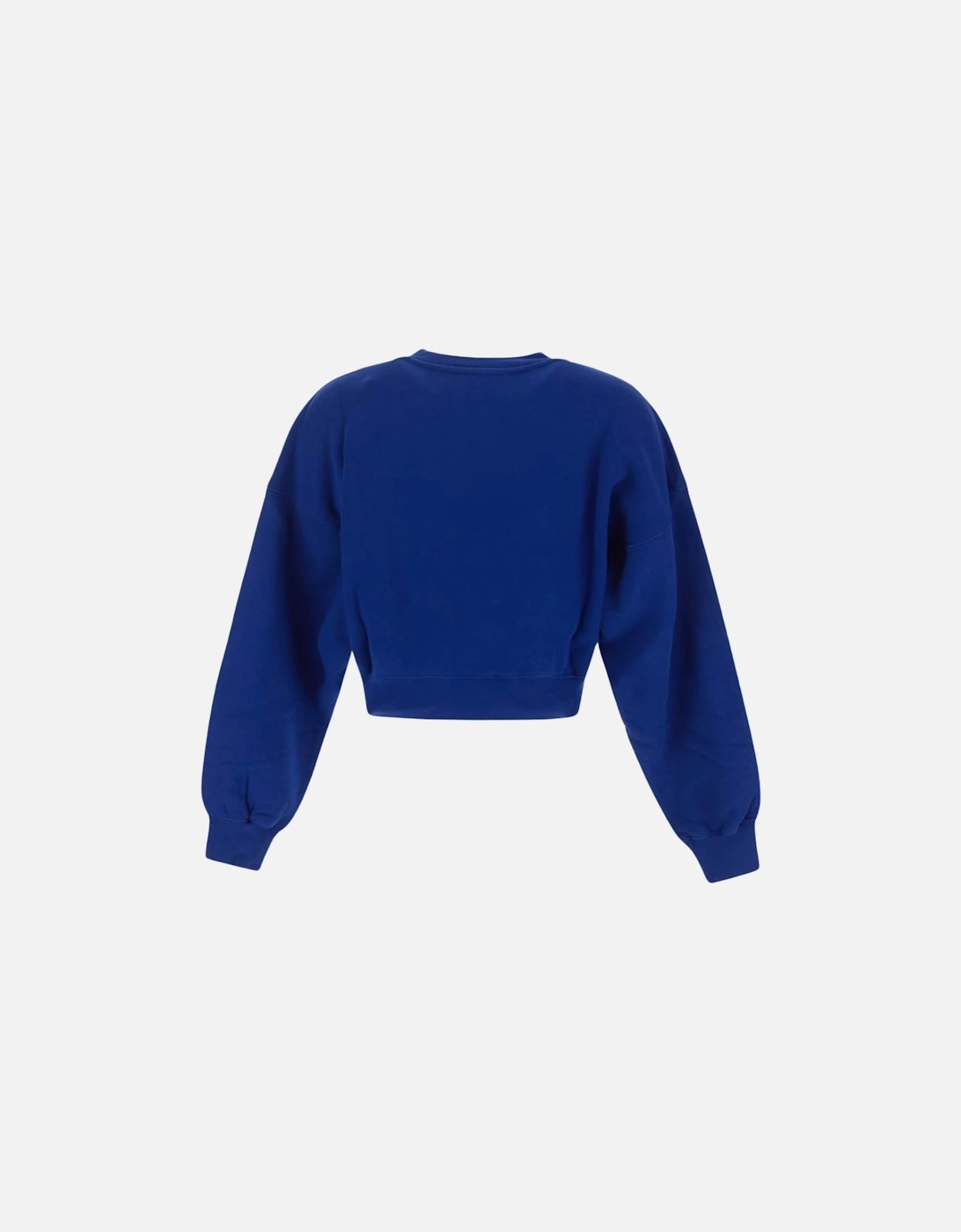 Embroidered Mini Arrow Cropped Crewneck Blue