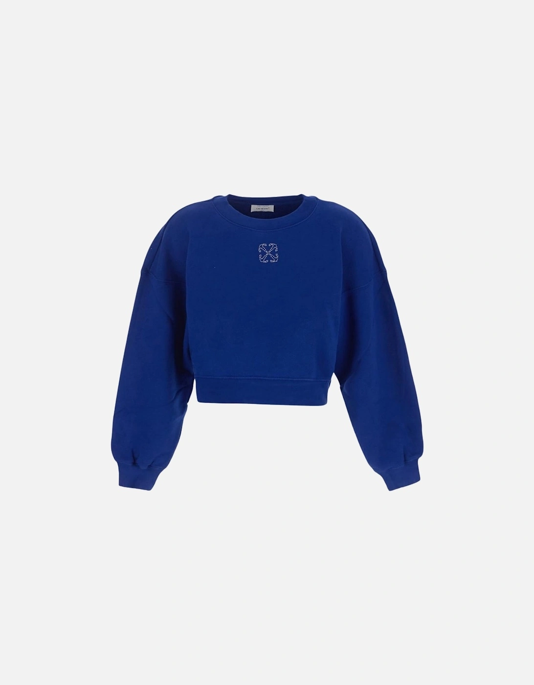 Embroidered Mini Arrow Cropped Crewneck Blue, 5 of 4