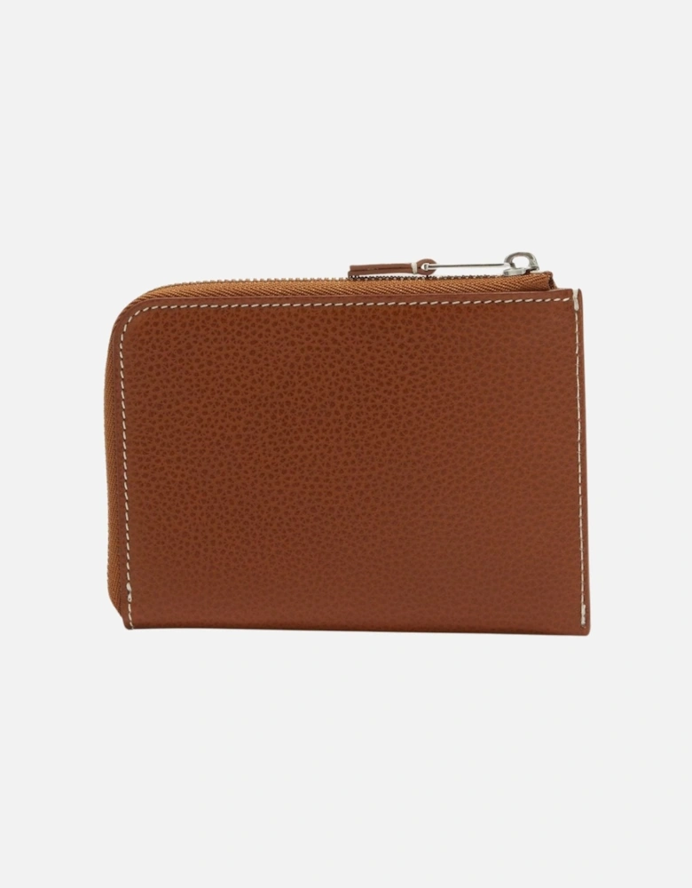 Pa Monogram Zip Card Holder Brown