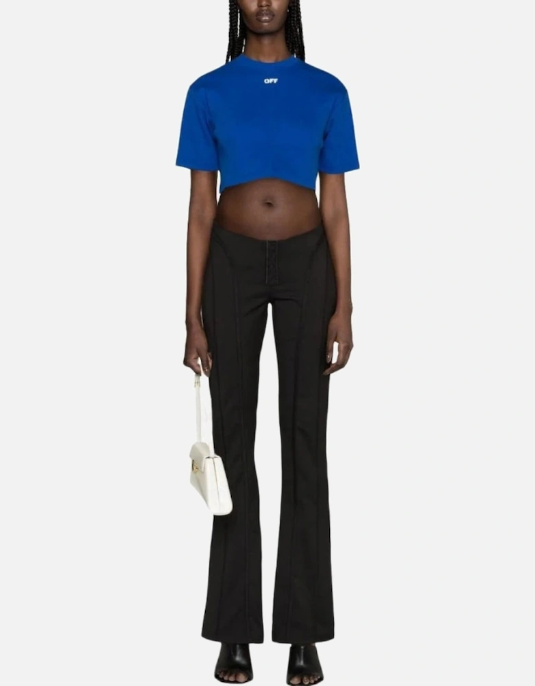 Stamp Ribbed Cropped T-Shirt