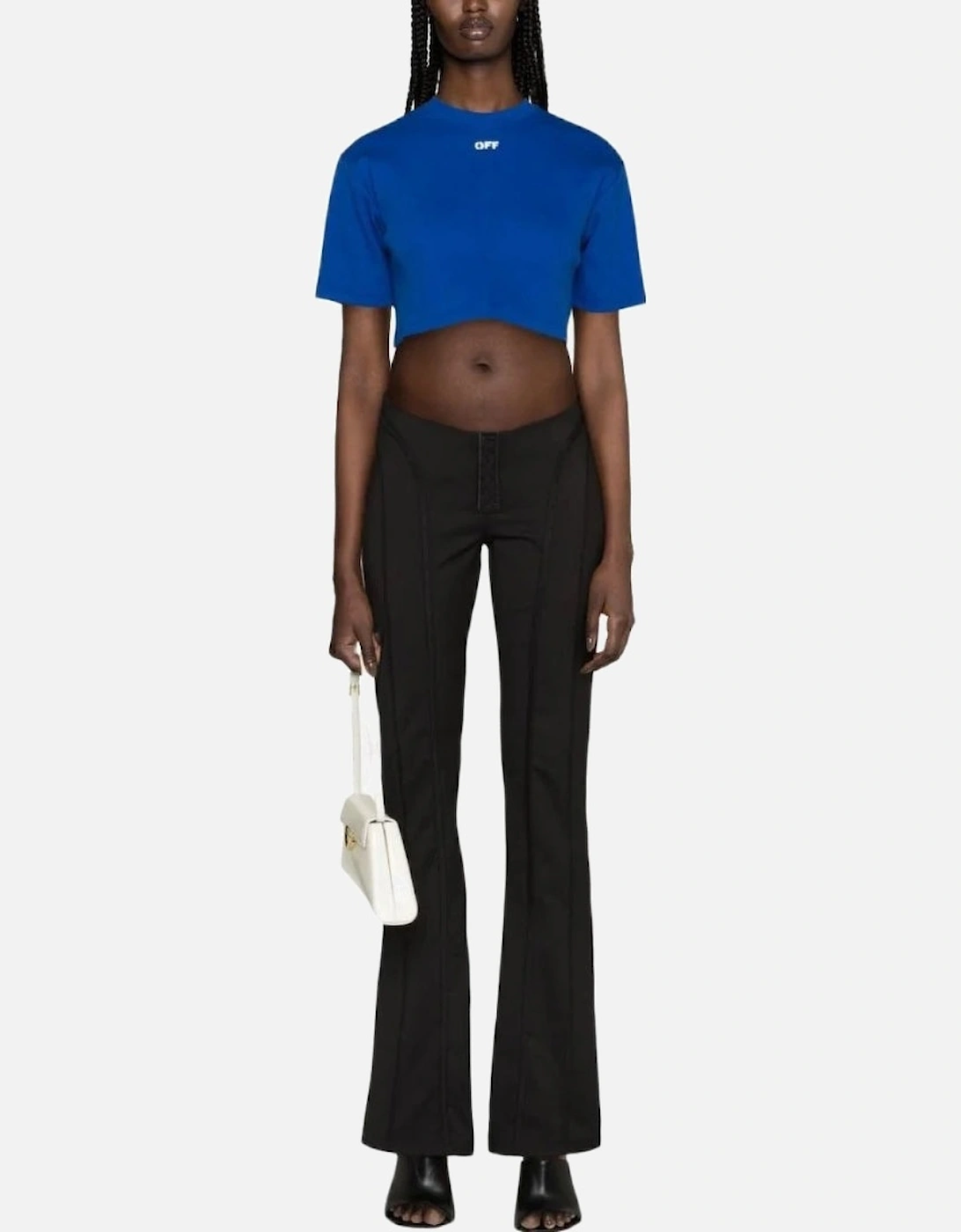 Stamp Ribbed Cropped T-Shirt