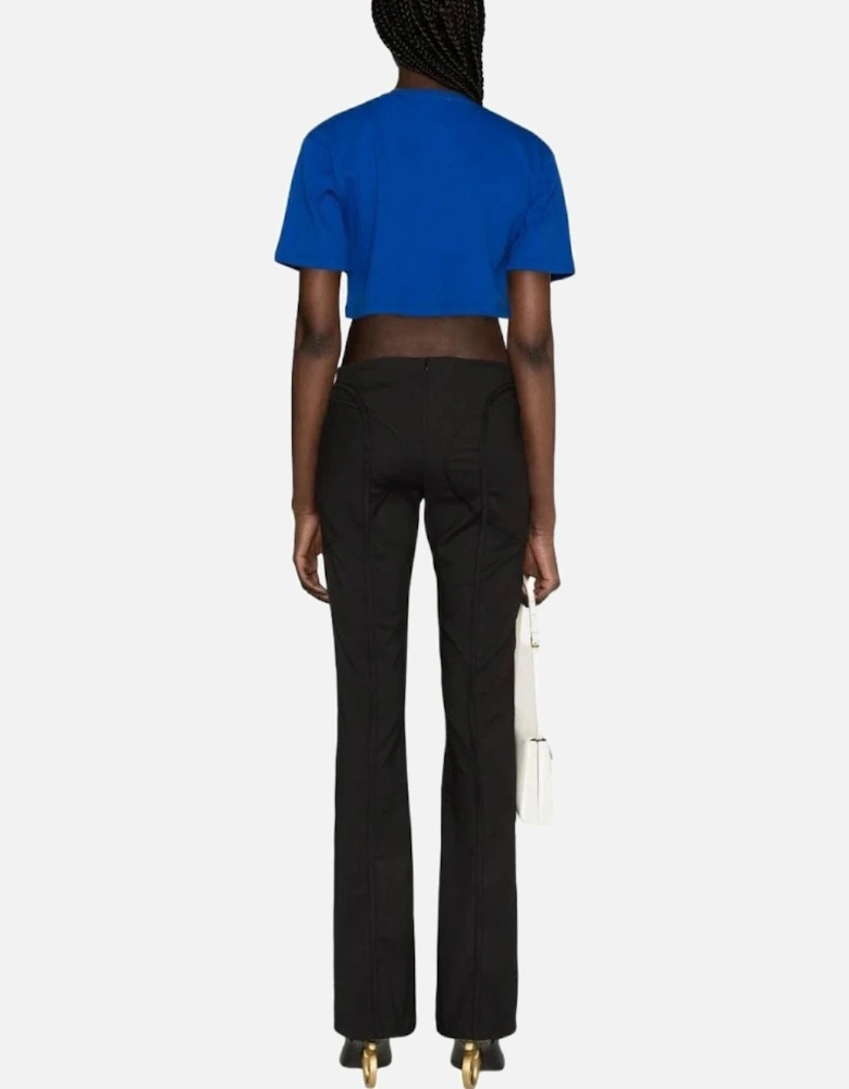Stamp Ribbed Cropped T-Shirt