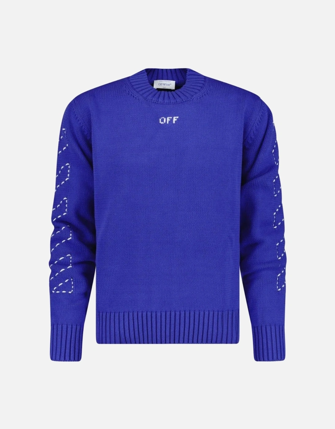 Stitch Diagonal Knit Crewneck Dark Blue, 6 of 5