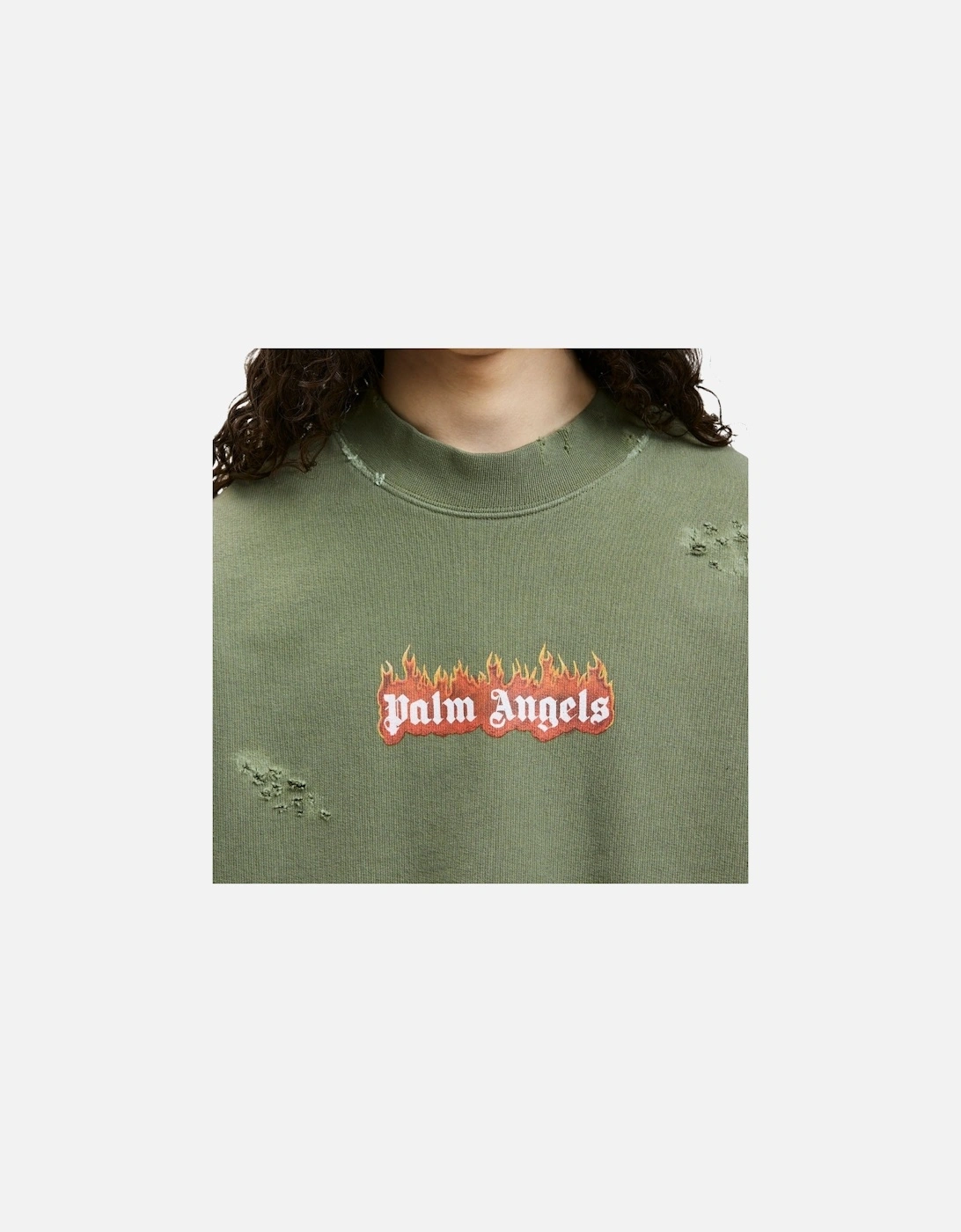 Burning Logo Crewneck Military