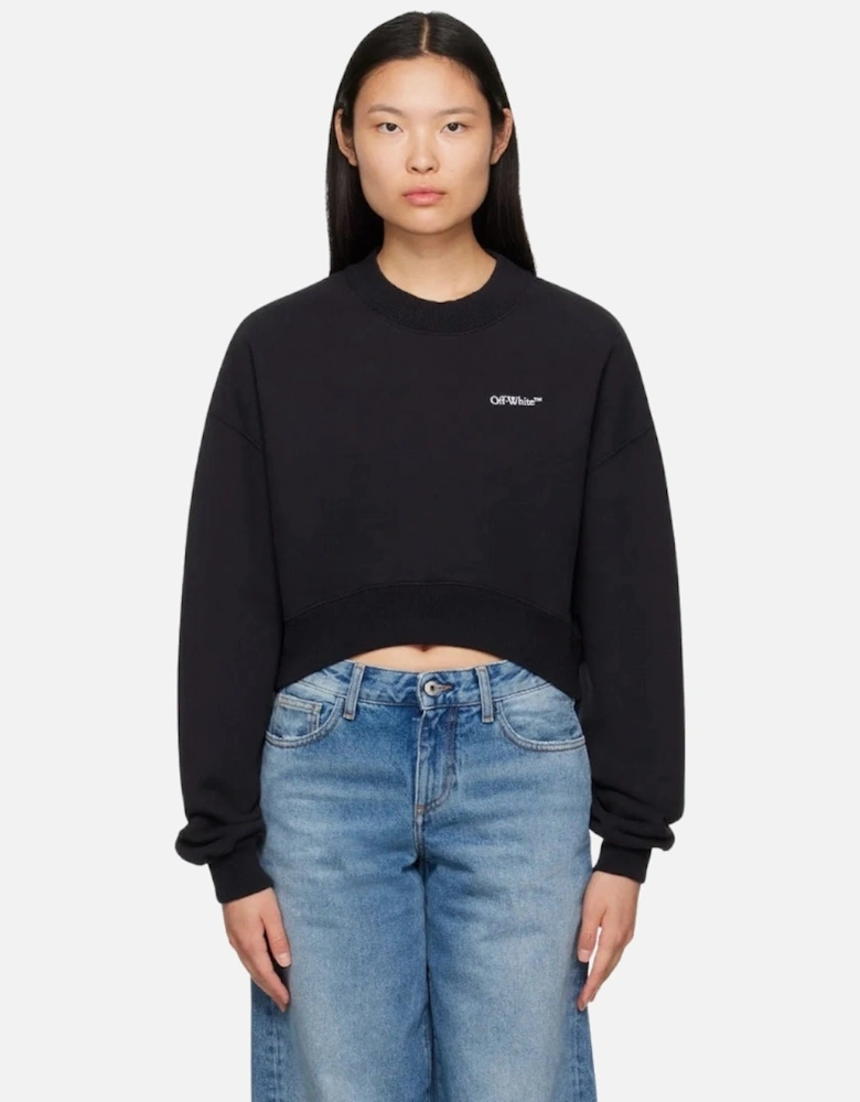 For All Book Cropped Over Crewneck Black