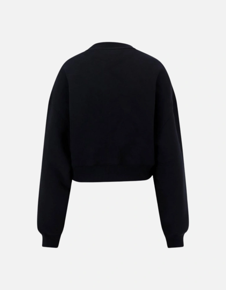 For All Book Cropped Over Crewneck Black