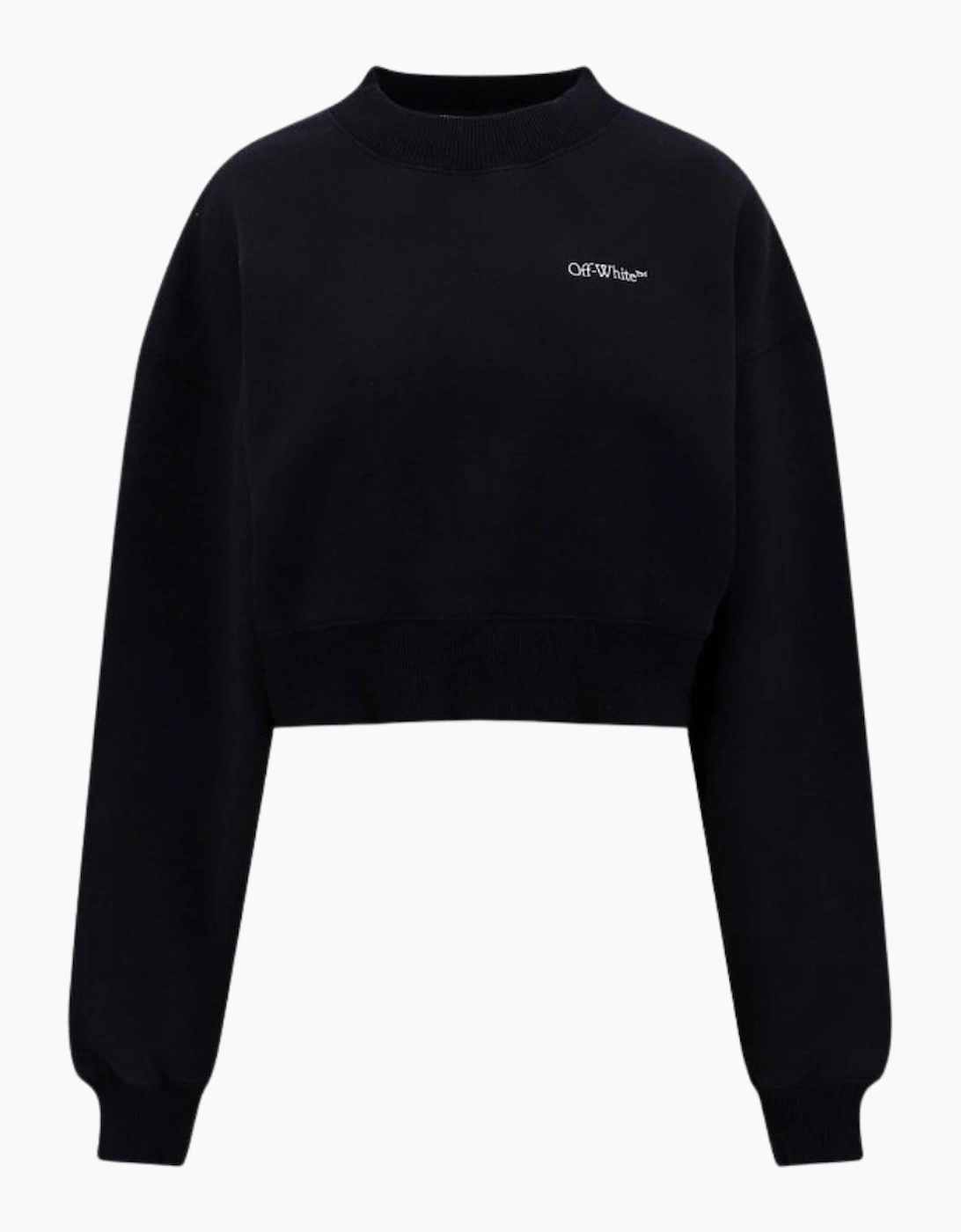 Off-White Women's Black For All Book Cropped Over Crewneck  M