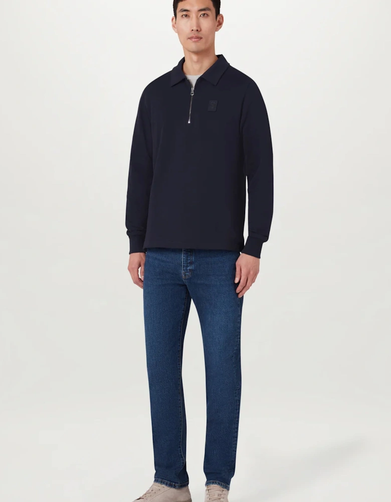Curator Collared Sweatshirt Navy