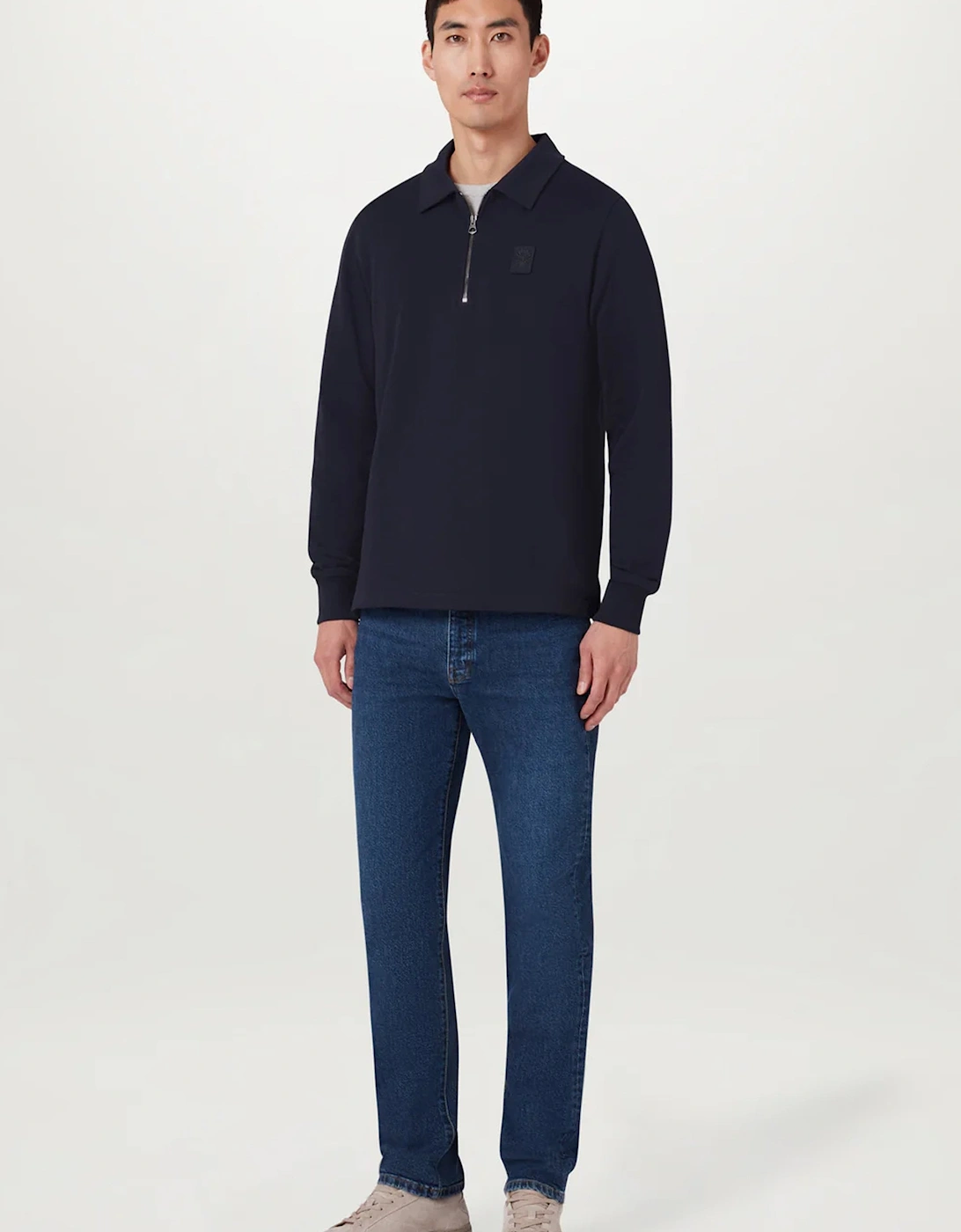 Curator Collared Sweatshirt Navy