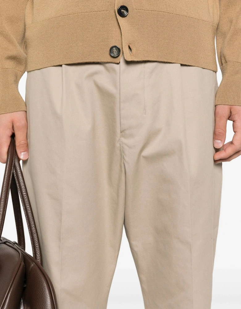 Carrot Oversized Trousers Beige