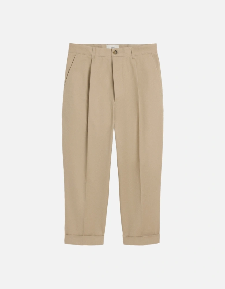 Carrot Oversized Trousers Beige