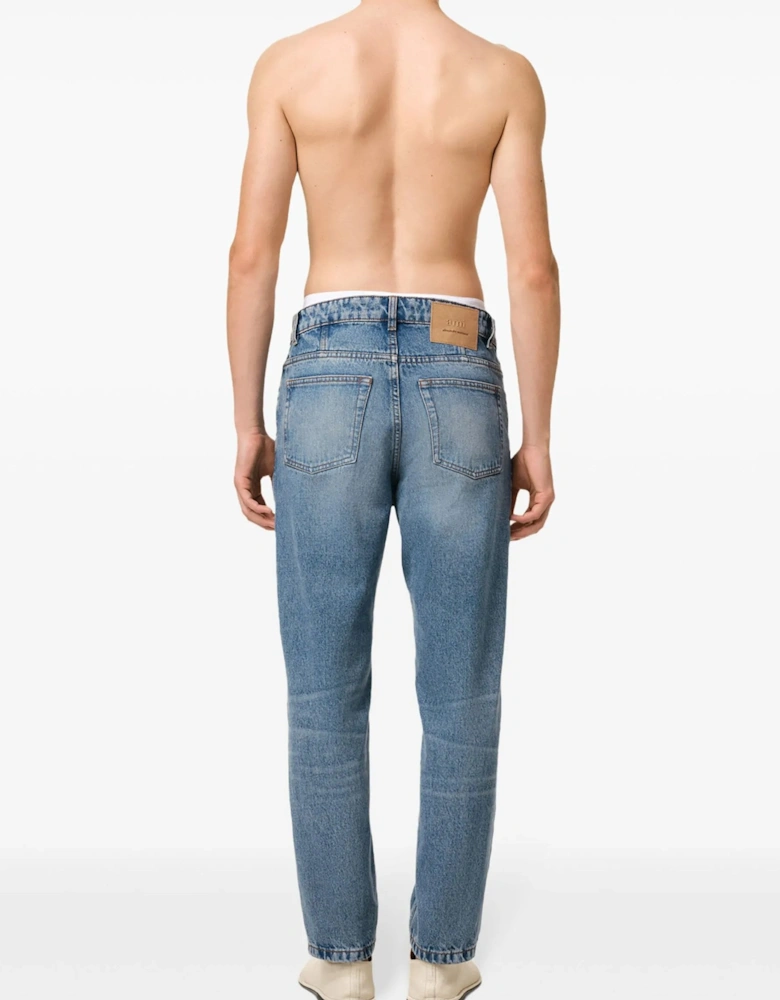 Tapered Fit Jeans Blue