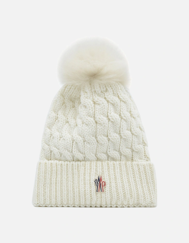 CABLE KNIT BOBBLE HAT