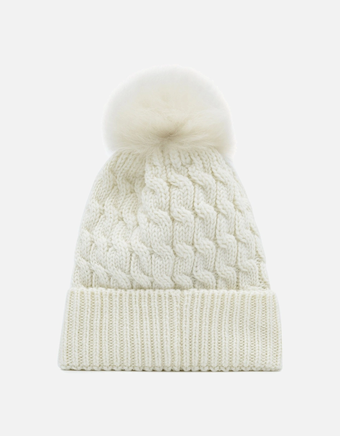 CABLE KNIT BOBBLE HAT