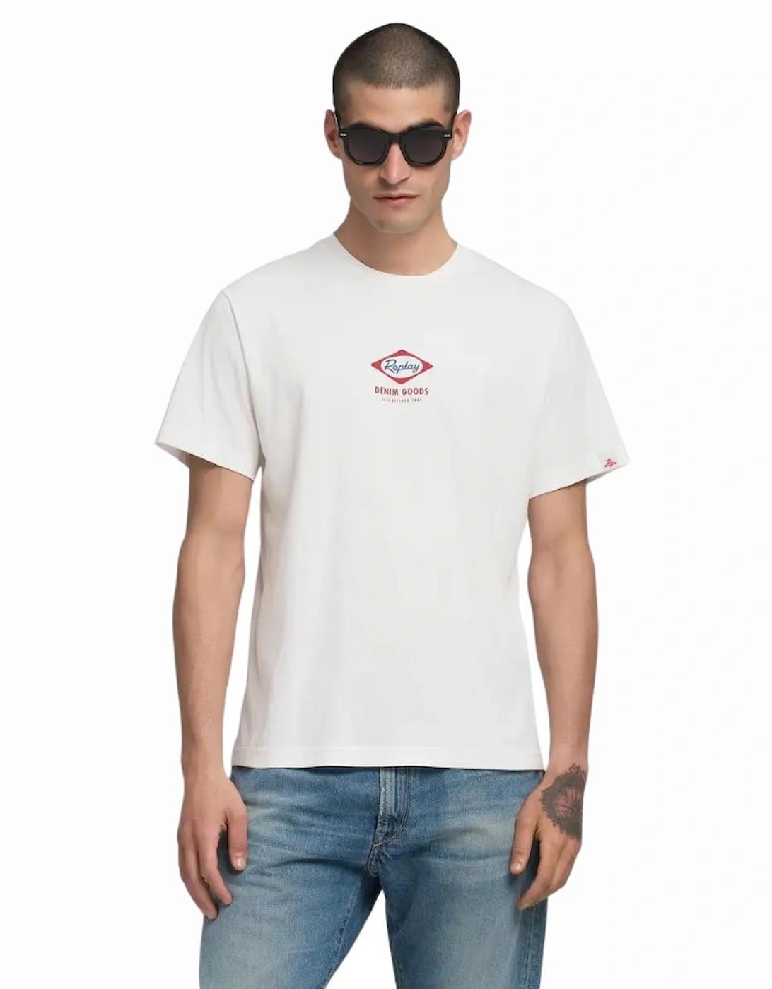 Denim Goods Diamond Tee - Natural White, 8 of 7