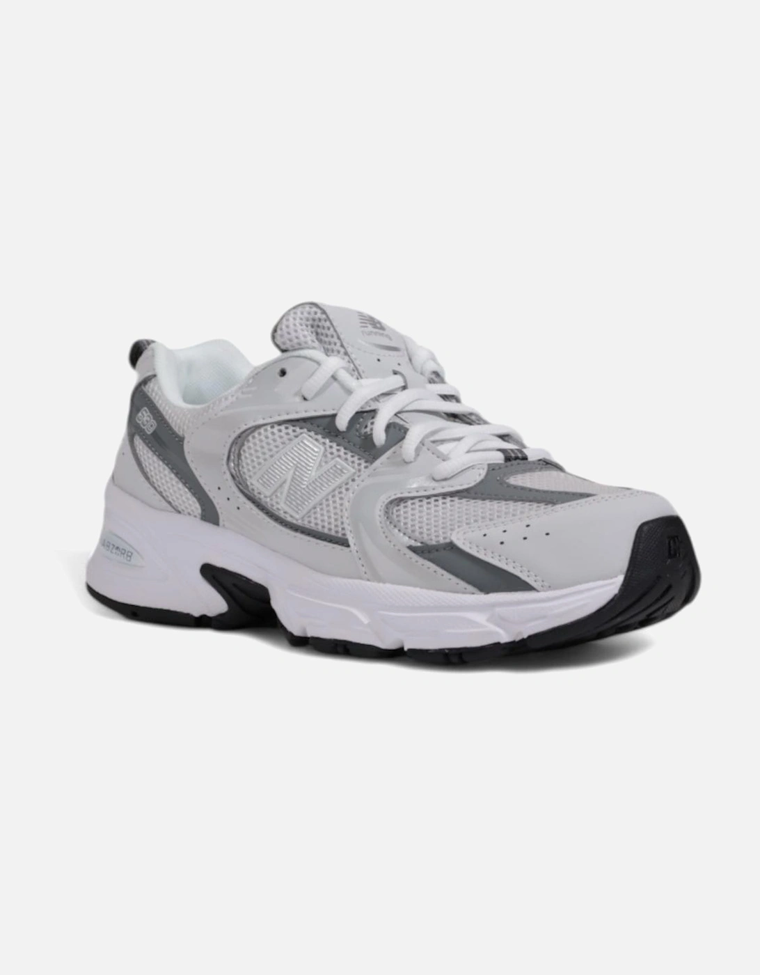 Grey Lace-Up Rubber Sole Sneakers Women