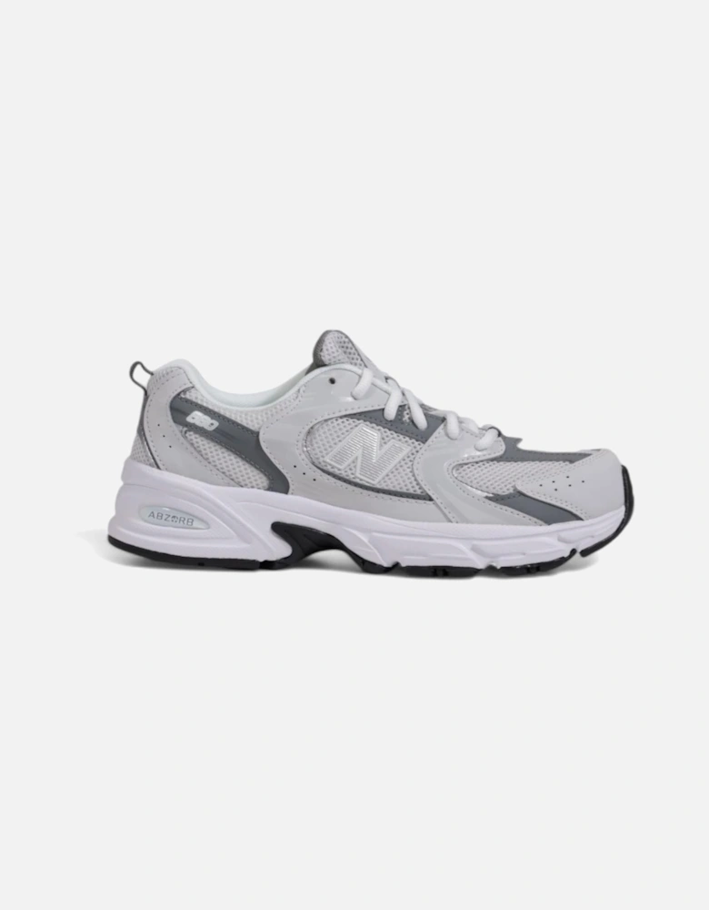 Grey Lace-Up Rubber Sole Sneakers Women